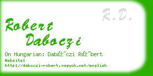 robert daboczi business card